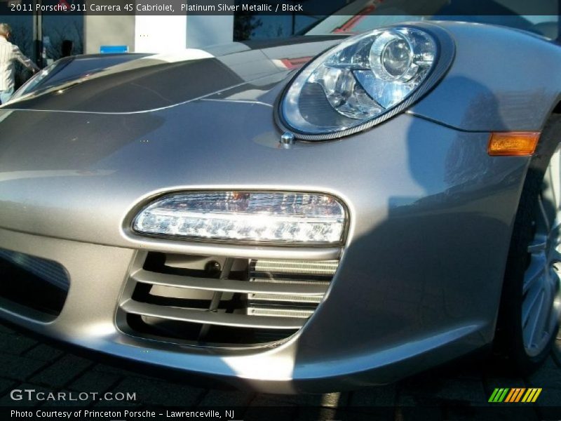Platinum Silver Metallic / Black 2011 Porsche 911 Carrera 4S Cabriolet