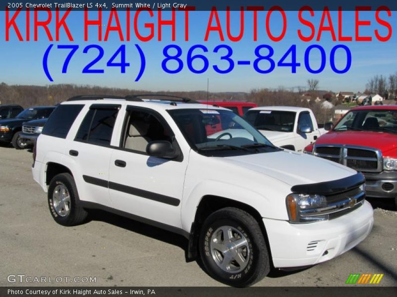 Summit White / Light Gray 2005 Chevrolet TrailBlazer LS 4x4