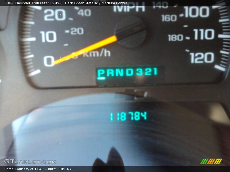 Dark Green Metallic / Medium Pewter 2004 Chevrolet TrailBlazer LS 4x4