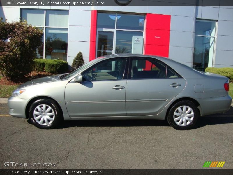 Mineral Green Opalescent / Taupe 2005 Toyota Camry LE