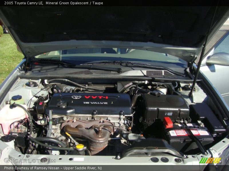 Mineral Green Opalescent / Taupe 2005 Toyota Camry LE