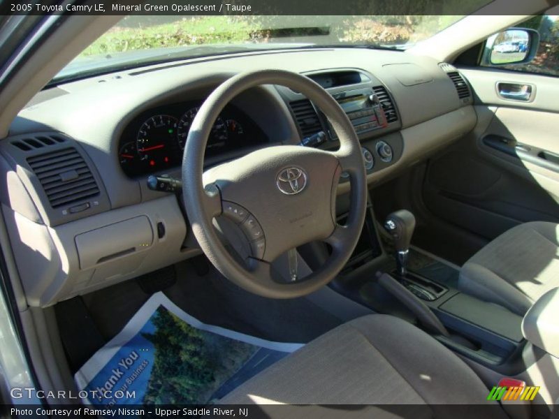 Mineral Green Opalescent / Taupe 2005 Toyota Camry LE