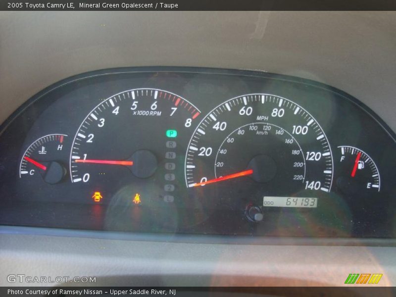 Mineral Green Opalescent / Taupe 2005 Toyota Camry LE