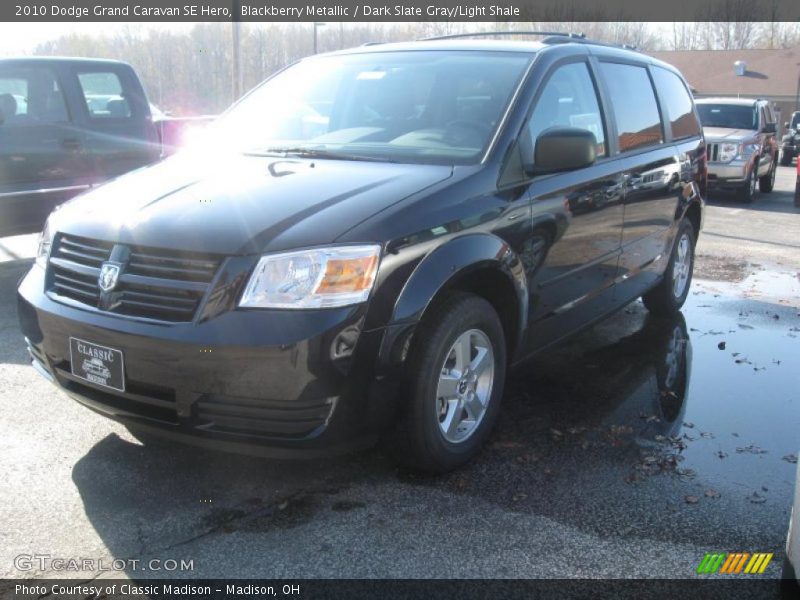 Blackberry Metallic / Dark Slate Gray/Light Shale 2010 Dodge Grand Caravan SE Hero