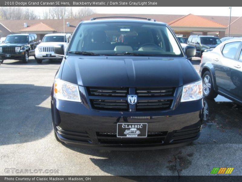 Blackberry Metallic / Dark Slate Gray/Light Shale 2010 Dodge Grand Caravan SE Hero