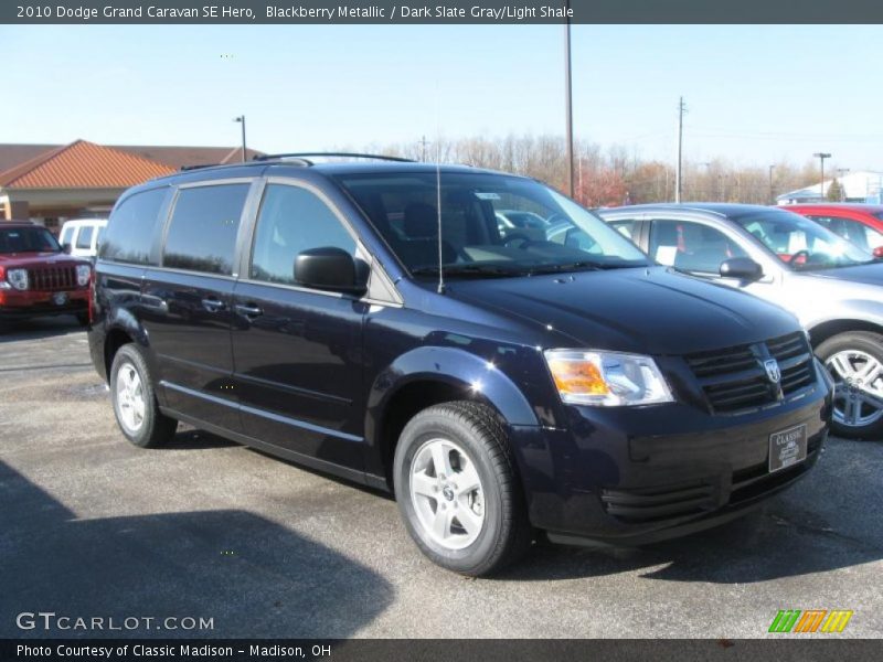 Blackberry Metallic / Dark Slate Gray/Light Shale 2010 Dodge Grand Caravan SE Hero