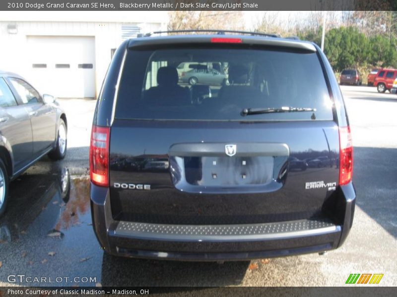 Blackberry Metallic / Dark Slate Gray/Light Shale 2010 Dodge Grand Caravan SE Hero