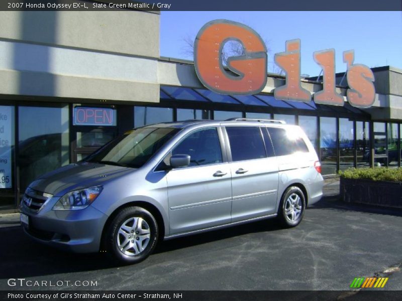 Slate Green Metallic / Gray 2007 Honda Odyssey EX-L