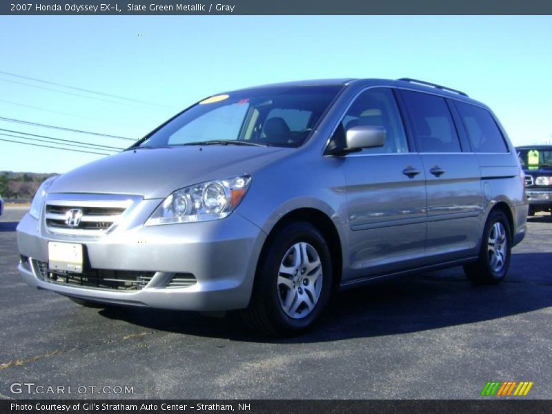 Slate Green Metallic / Gray 2007 Honda Odyssey EX-L