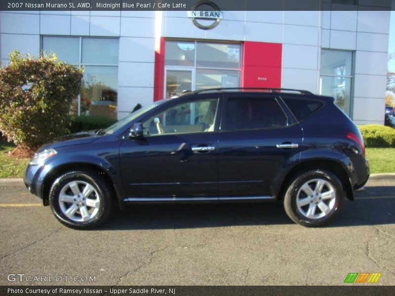 Midnight Blue Pearl / Cafe Latte 2007 Nissan Murano SL AWD