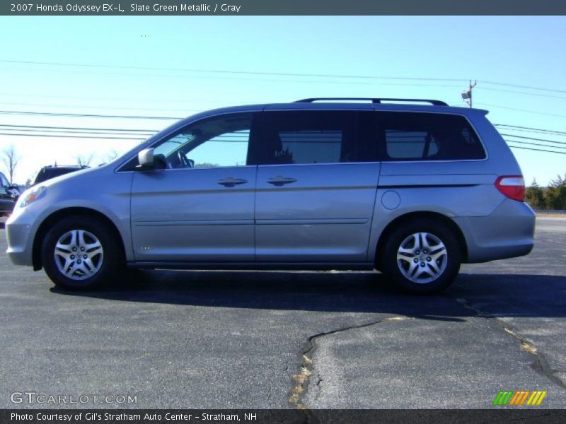 Slate Green Metallic / Gray 2007 Honda Odyssey EX-L