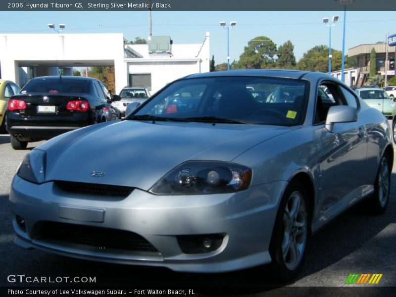Sterling Silver Metallic / Black 2006 Hyundai Tiburon GS