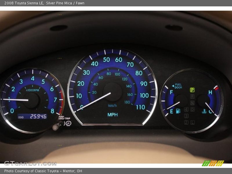 Silver Pine Mica / Fawn 2008 Toyota Sienna LE