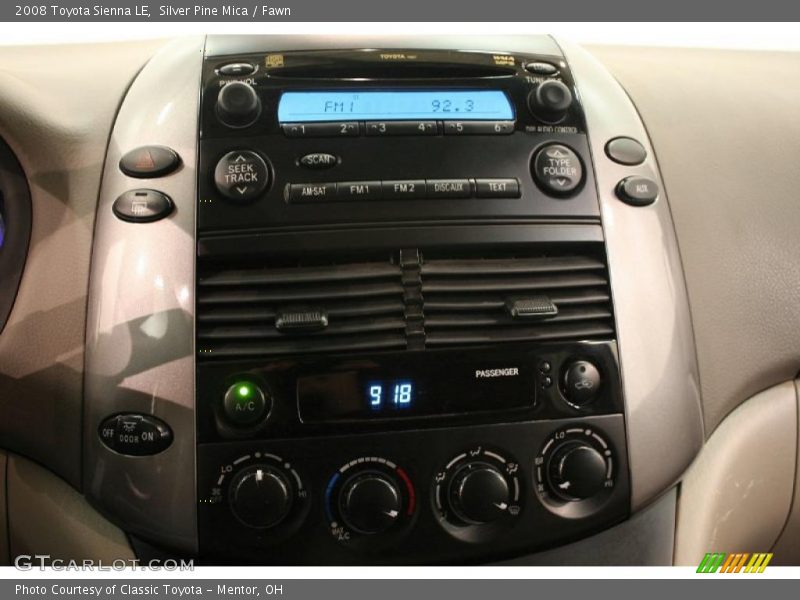 Silver Pine Mica / Fawn 2008 Toyota Sienna LE