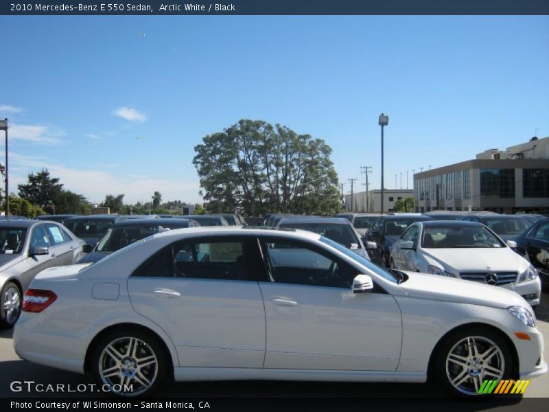 Arctic White / Black 2010 Mercedes-Benz E 550 Sedan