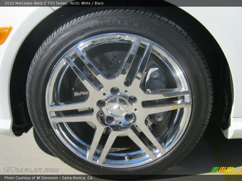 Arctic White / Black 2010 Mercedes-Benz E 550 Sedan