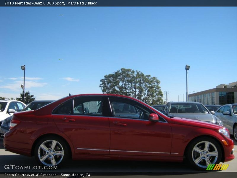Mars Red / Black 2010 Mercedes-Benz C 300 Sport