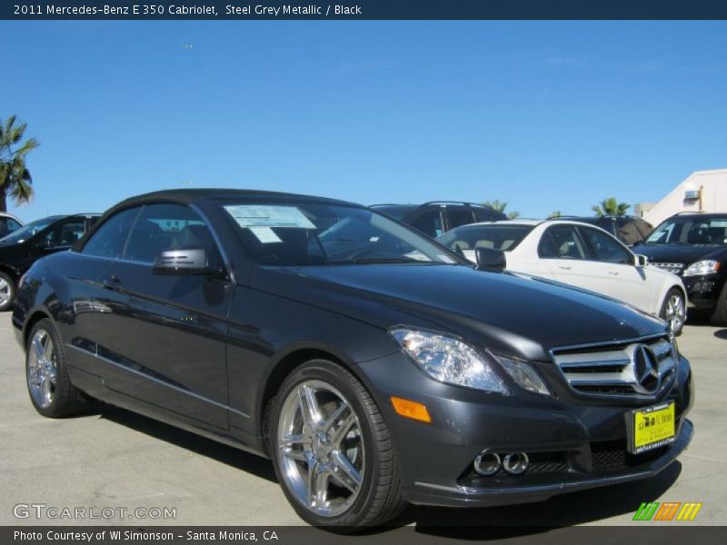 Steel Grey Metallic / Black 2011 Mercedes-Benz E 350 Cabriolet