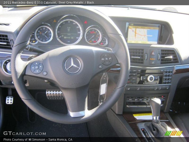 Steel Grey Metallic / Black 2011 Mercedes-Benz E 350 Cabriolet