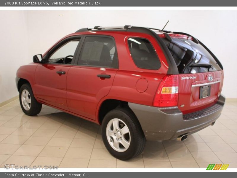 Volcanic Red Metallic / Black 2008 Kia Sportage LX V6