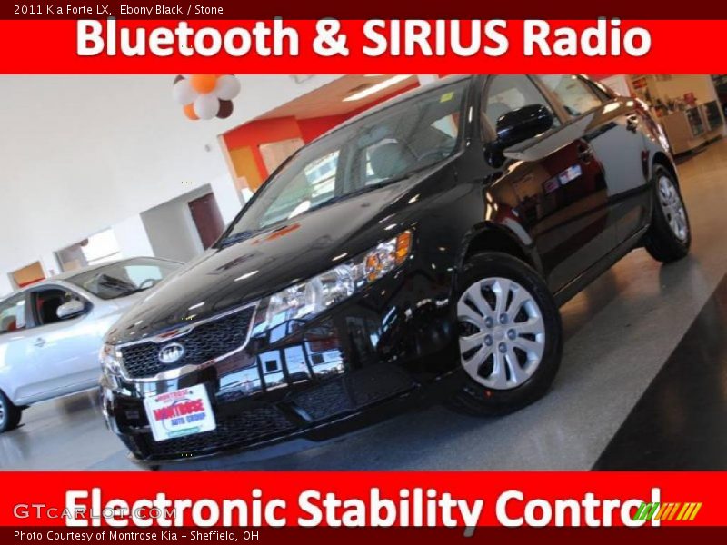 Ebony Black / Stone 2011 Kia Forte LX