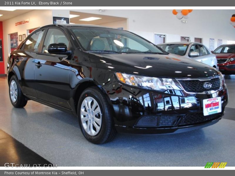 Ebony Black / Stone 2011 Kia Forte LX