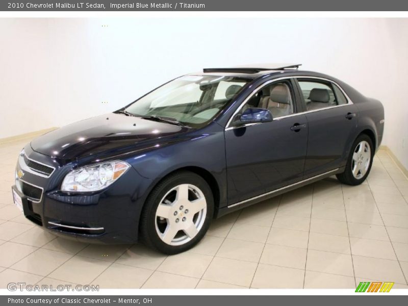 Imperial Blue Metallic / Titanium 2010 Chevrolet Malibu LT Sedan