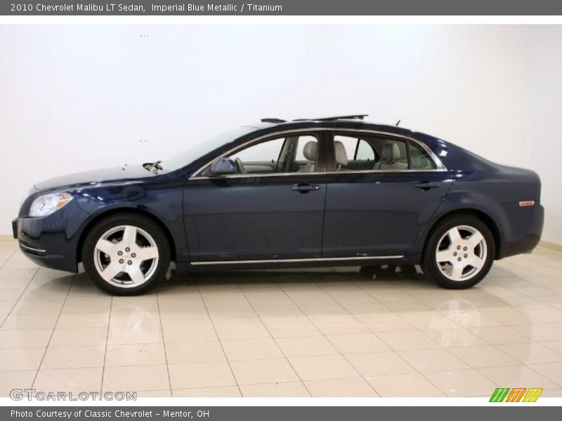 Imperial Blue Metallic / Titanium 2010 Chevrolet Malibu LT Sedan