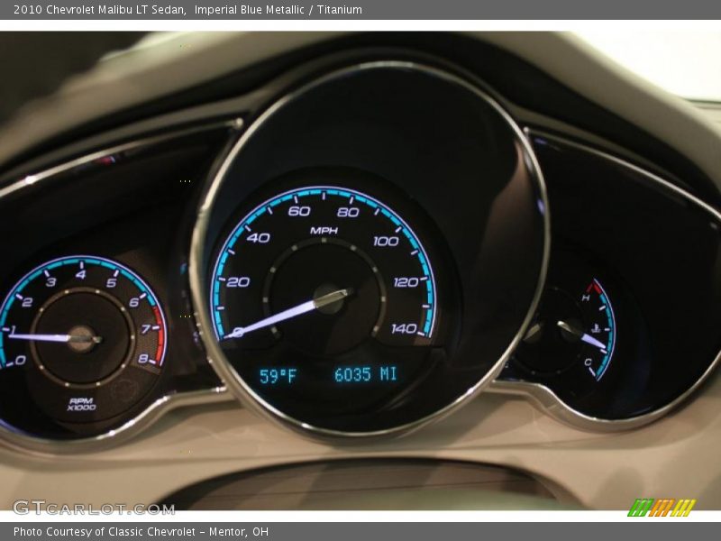 Imperial Blue Metallic / Titanium 2010 Chevrolet Malibu LT Sedan