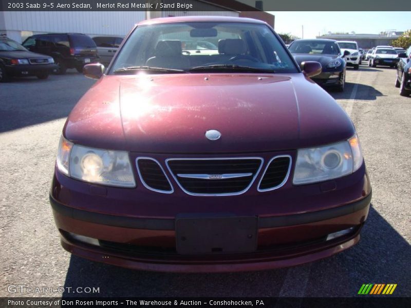 Merlot Red Metallic / Sand Beige 2003 Saab 9-5 Aero Sedan