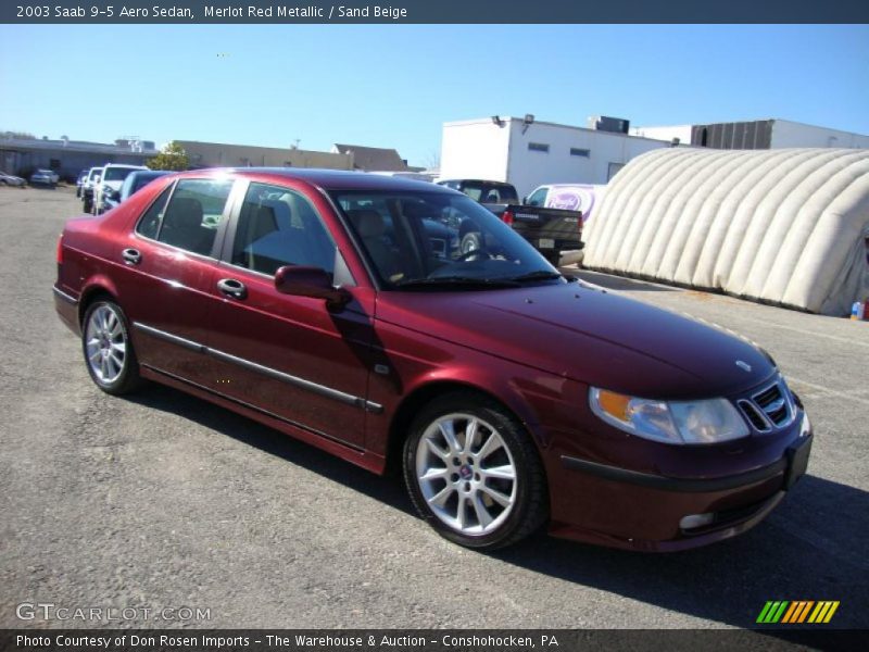 Merlot Red Metallic / Sand Beige 2003 Saab 9-5 Aero Sedan