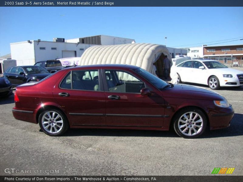 Merlot Red Metallic / Sand Beige 2003 Saab 9-5 Aero Sedan