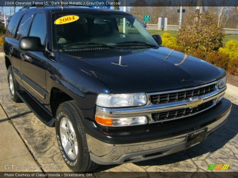 Dark Blue Metallic / Gray/Dark Charcoal 2004 Chevrolet Tahoe LS