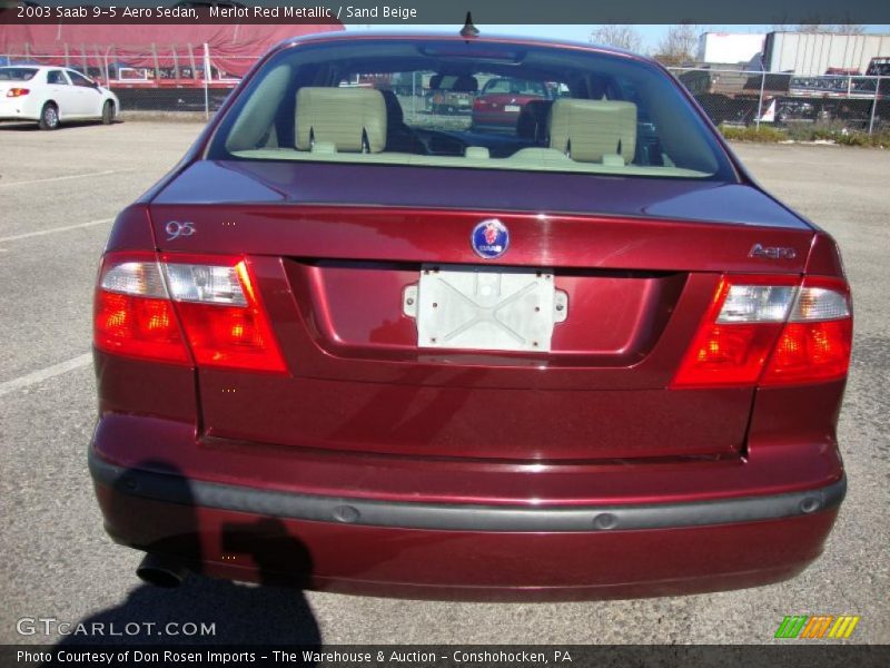 Merlot Red Metallic / Sand Beige 2003 Saab 9-5 Aero Sedan