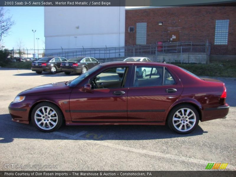 Merlot Red Metallic / Sand Beige 2003 Saab 9-5 Aero Sedan