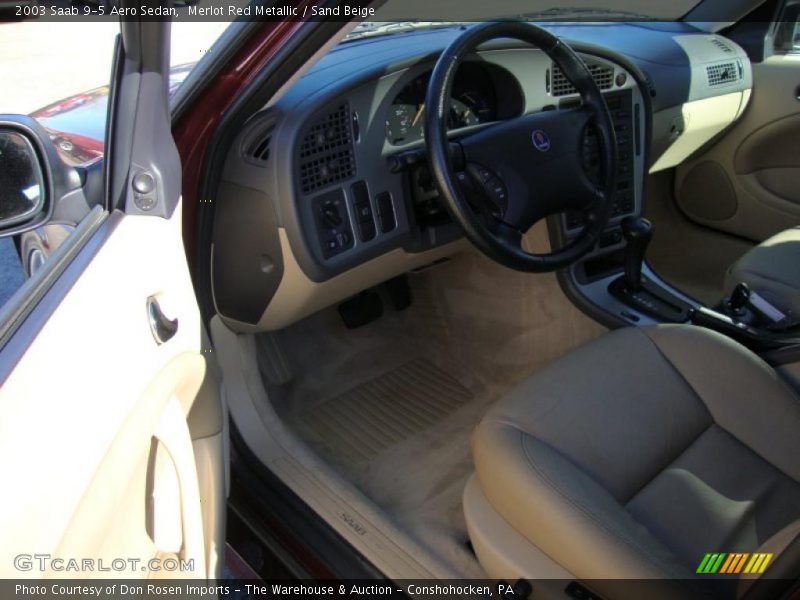 Merlot Red Metallic / Sand Beige 2003 Saab 9-5 Aero Sedan