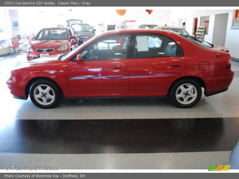 Classic Red / Gray 2001 Kia Spectra GSX Sedan