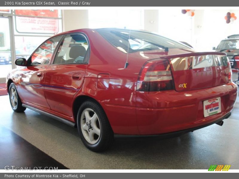 Classic Red / Gray 2001 Kia Spectra GSX Sedan