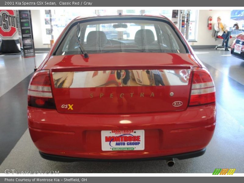 Classic Red / Gray 2001 Kia Spectra GSX Sedan