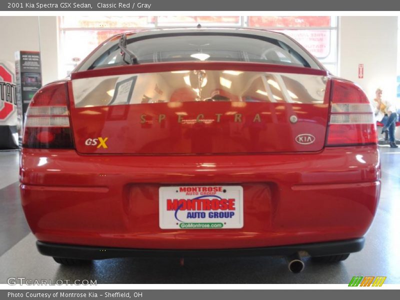 Classic Red / Gray 2001 Kia Spectra GSX Sedan