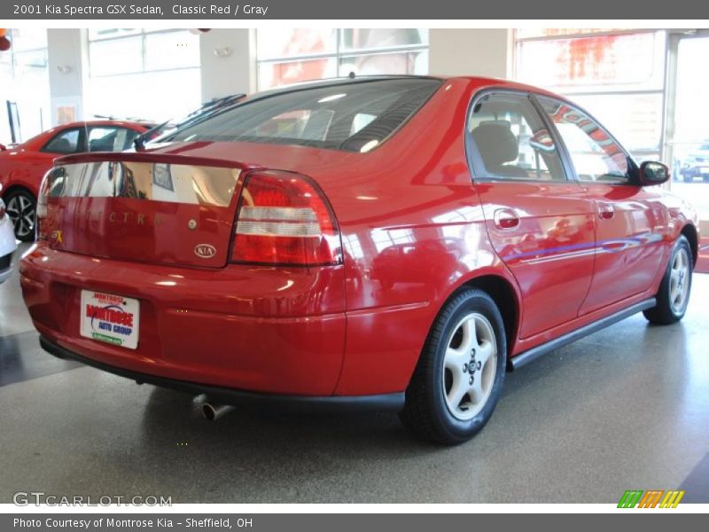 Classic Red / Gray 2001 Kia Spectra GSX Sedan