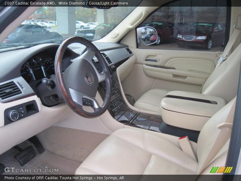White Diamond / Cocoa/Light Cashmere 2007 Cadillac Escalade AWD