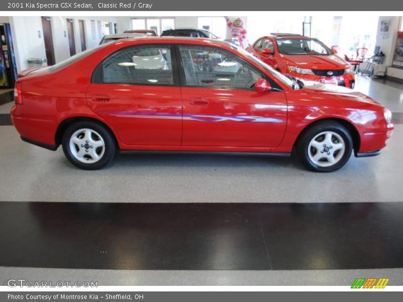 Classic Red / Gray 2001 Kia Spectra GSX Sedan