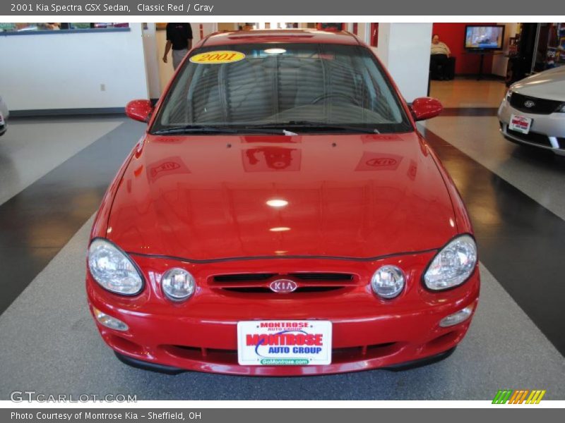 Classic Red / Gray 2001 Kia Spectra GSX Sedan