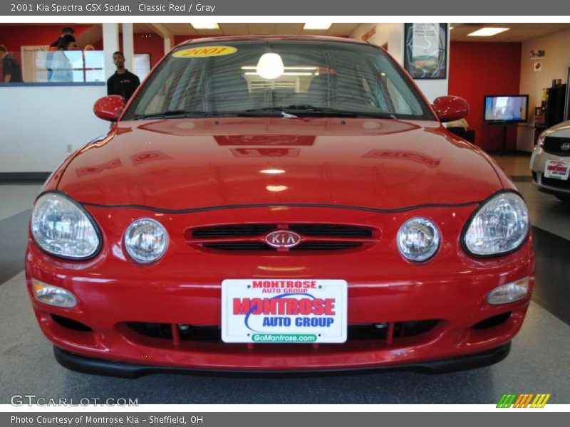 Classic Red / Gray 2001 Kia Spectra GSX Sedan