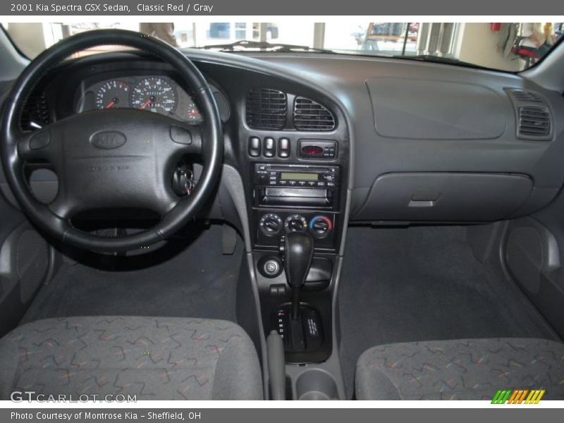 Classic Red / Gray 2001 Kia Spectra GSX Sedan