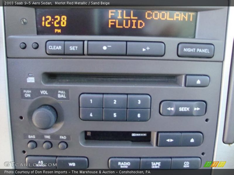 Controls of 2003 9-5 Aero Sedan