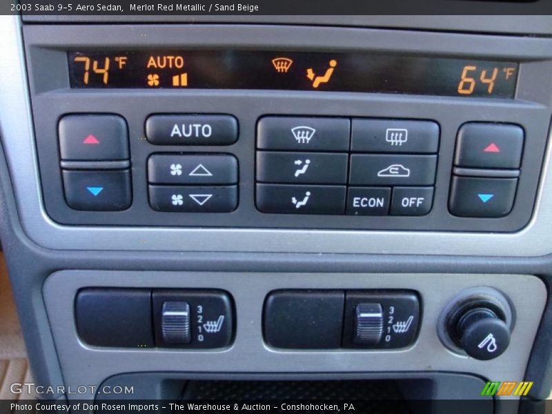Controls of 2003 9-5 Aero Sedan