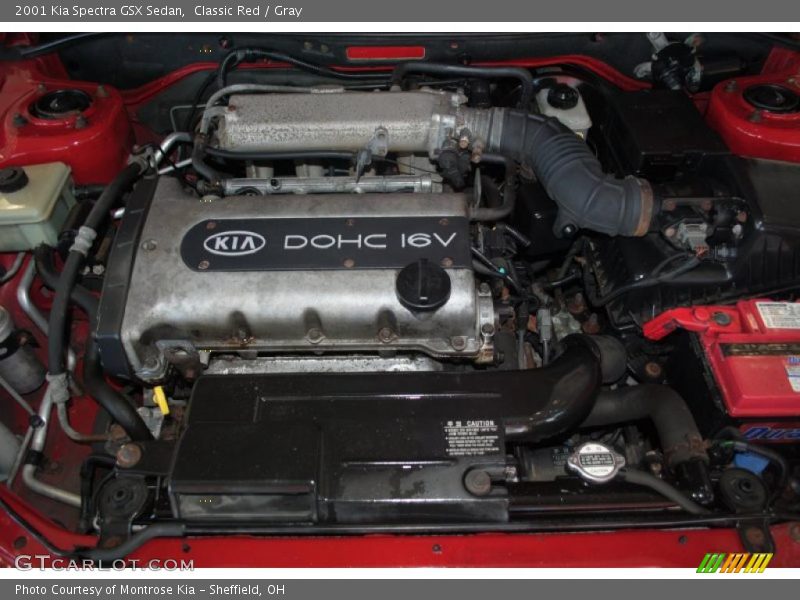 Classic Red / Gray 2001 Kia Spectra GSX Sedan