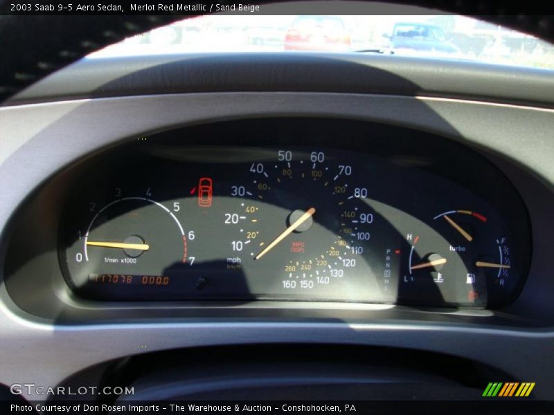 Merlot Red Metallic / Sand Beige 2003 Saab 9-5 Aero Sedan